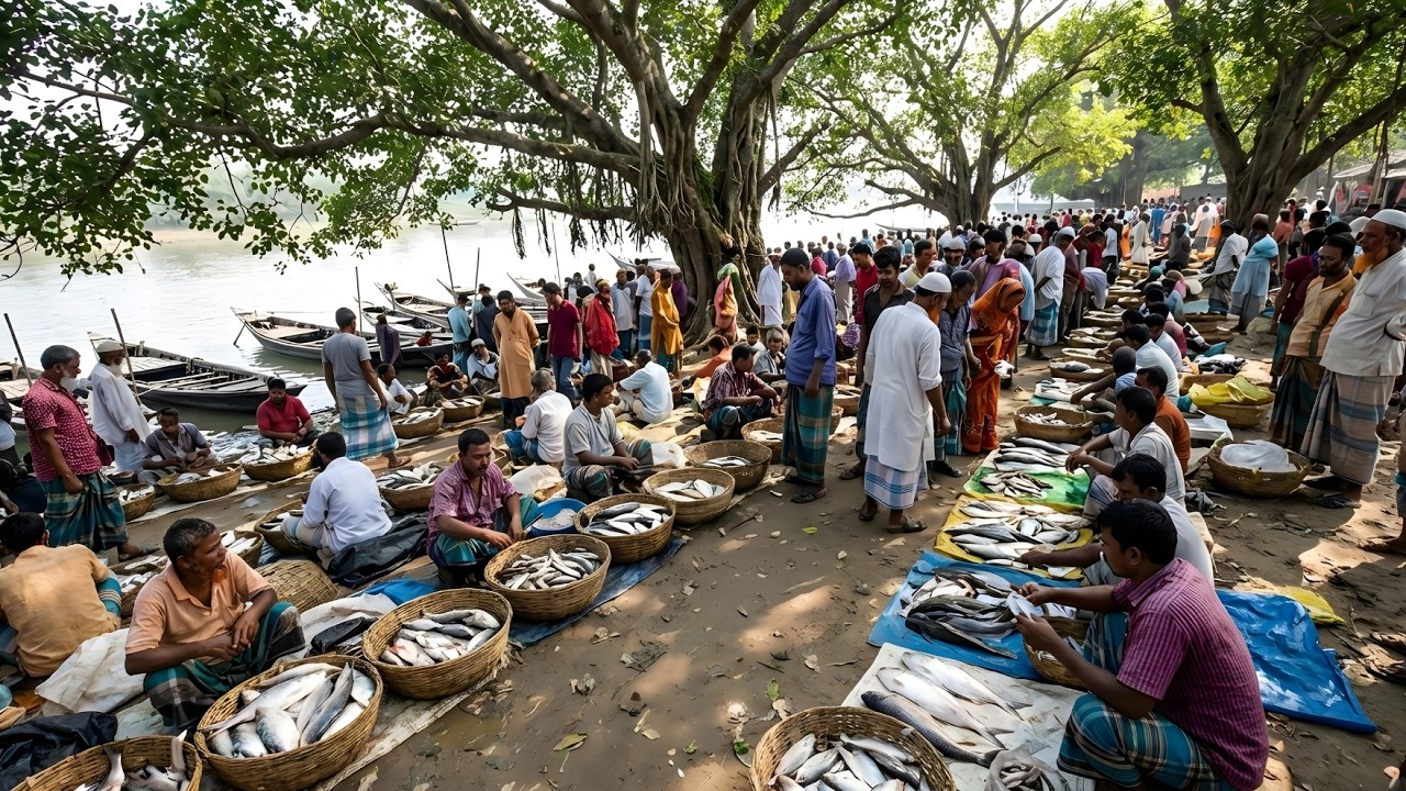 ছুটির দিনে জমজমাট সিলেটের বটেশ্বর মাছ বাজার || Boteshwar Bazar Sylhet