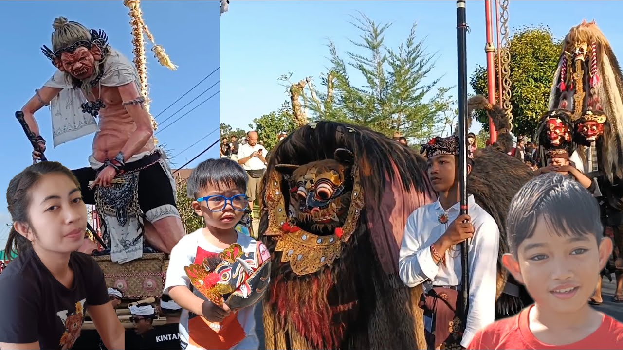 Irvan Sama Adiknya Melihat Pawai Ogoh-Ogoh Dan Barong Ngelawang