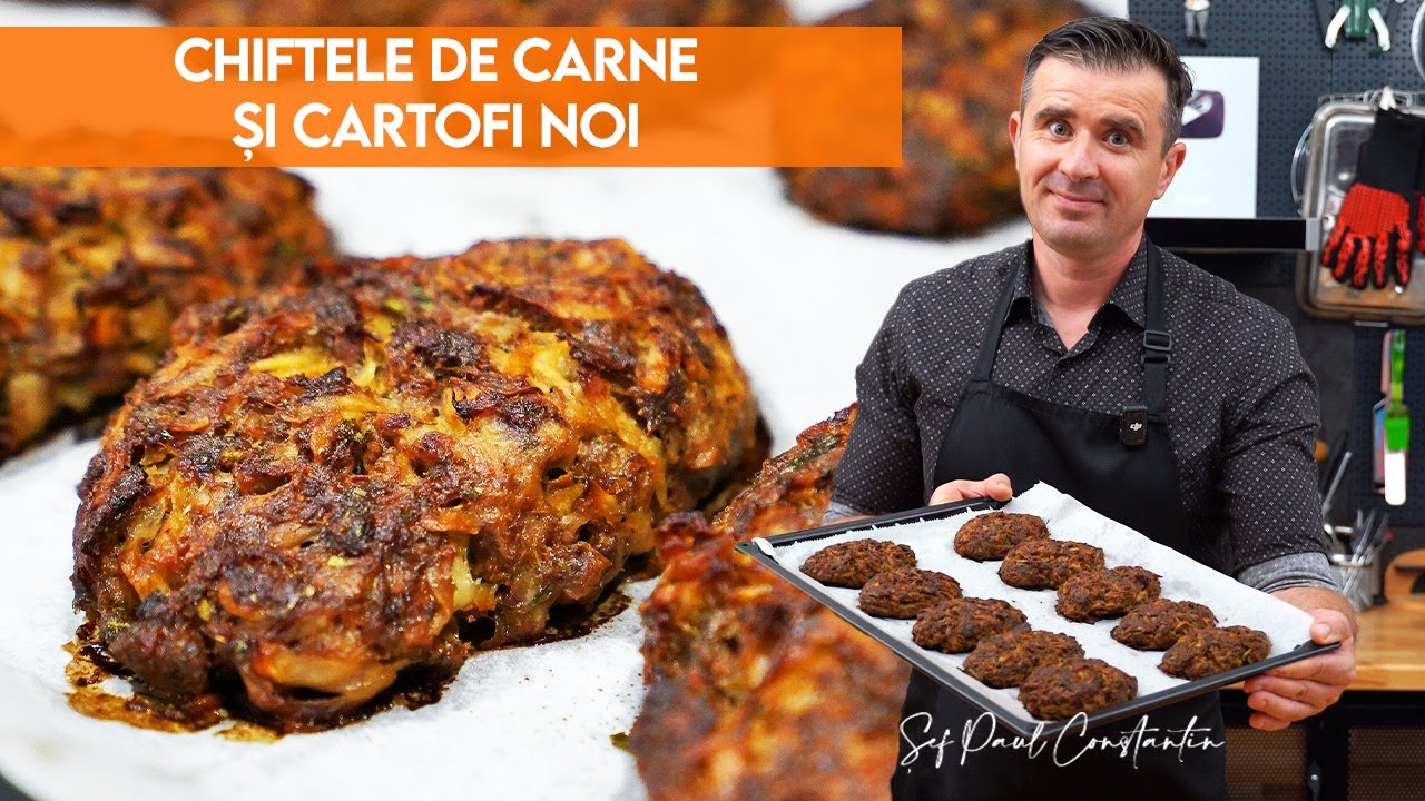Rețetă simplă de Chiftele cu carne și cartofi noi la cuptor, fară OU sau PESMET 🥔Șef Paul Constantin