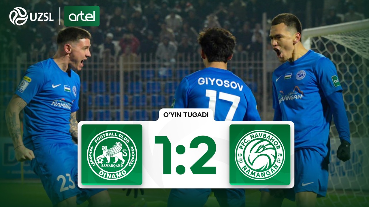 Superliga 1-tur. Dinamo - Navbahor bahsida kiritilgan gollar va xavfli vaziyatlar (Highlights)