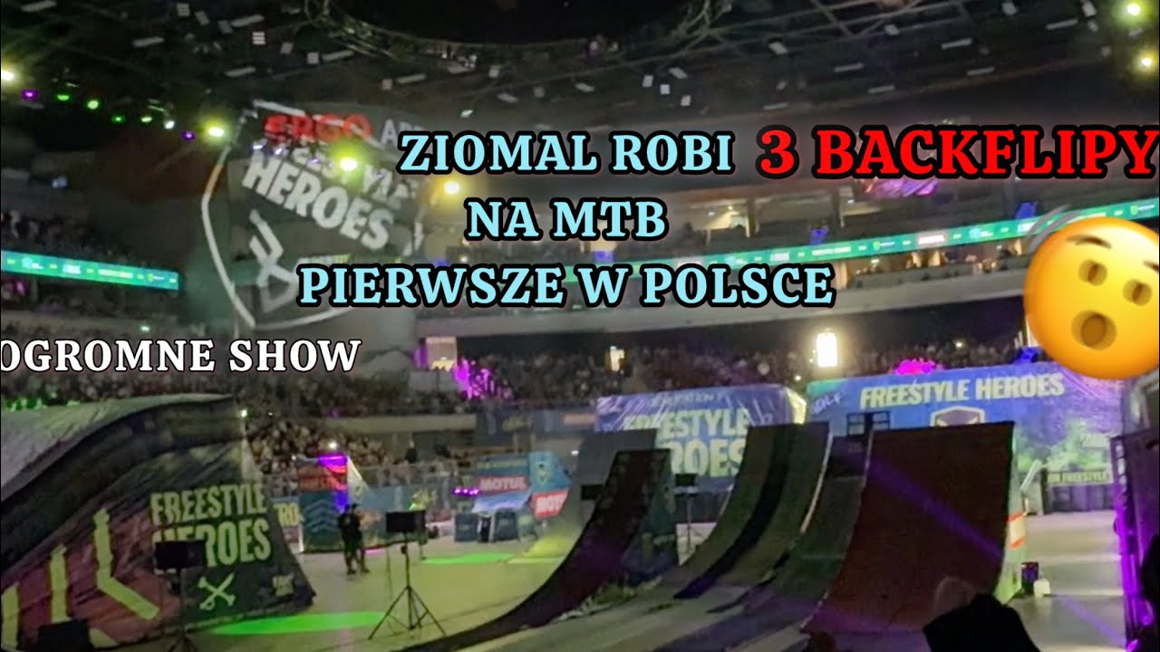 MEGA RAMPA jedyna taka w Polsce Ziomal robi 3 backflipy na MTB 🥴 czyli (Freestyle Heroes) 