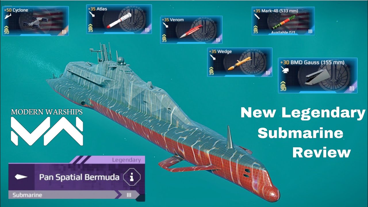 Modern Warships Pan Spatial Bermuda - New Submarine Review & Gameplay