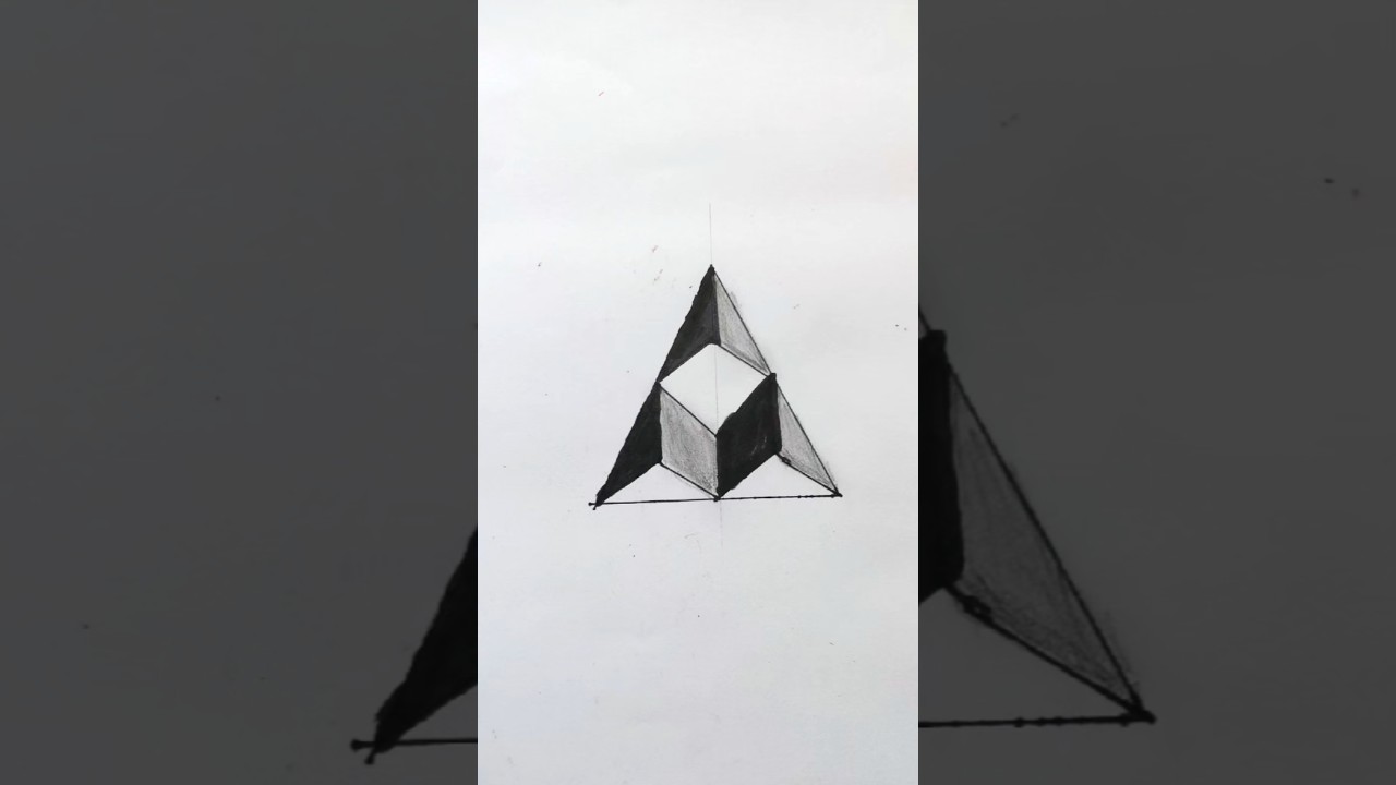 Easy 3D Cube inside Triangle Drawing
