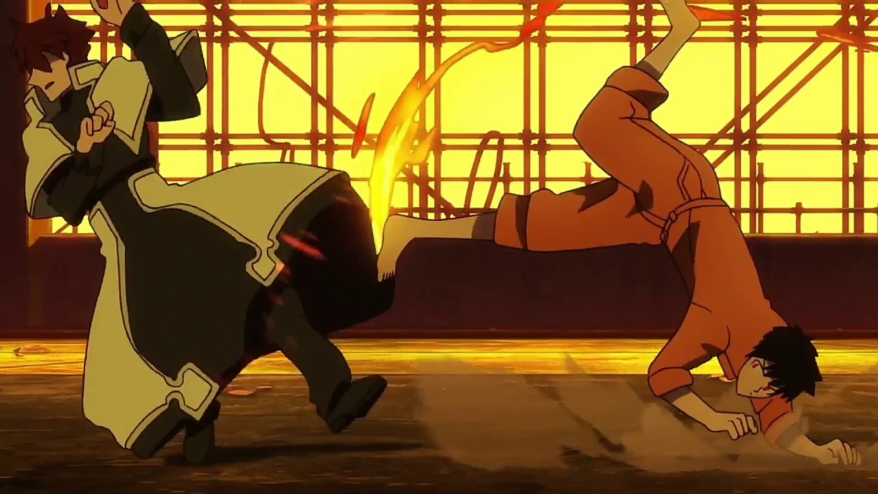 Shinra save Tamaki Episode9 Shinra vs Rekka Hoshimiya