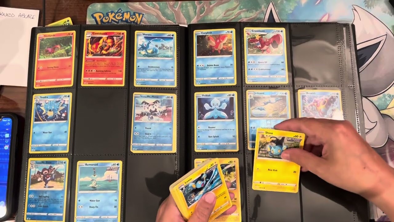 Let’s put our Pokémon card binder together. 