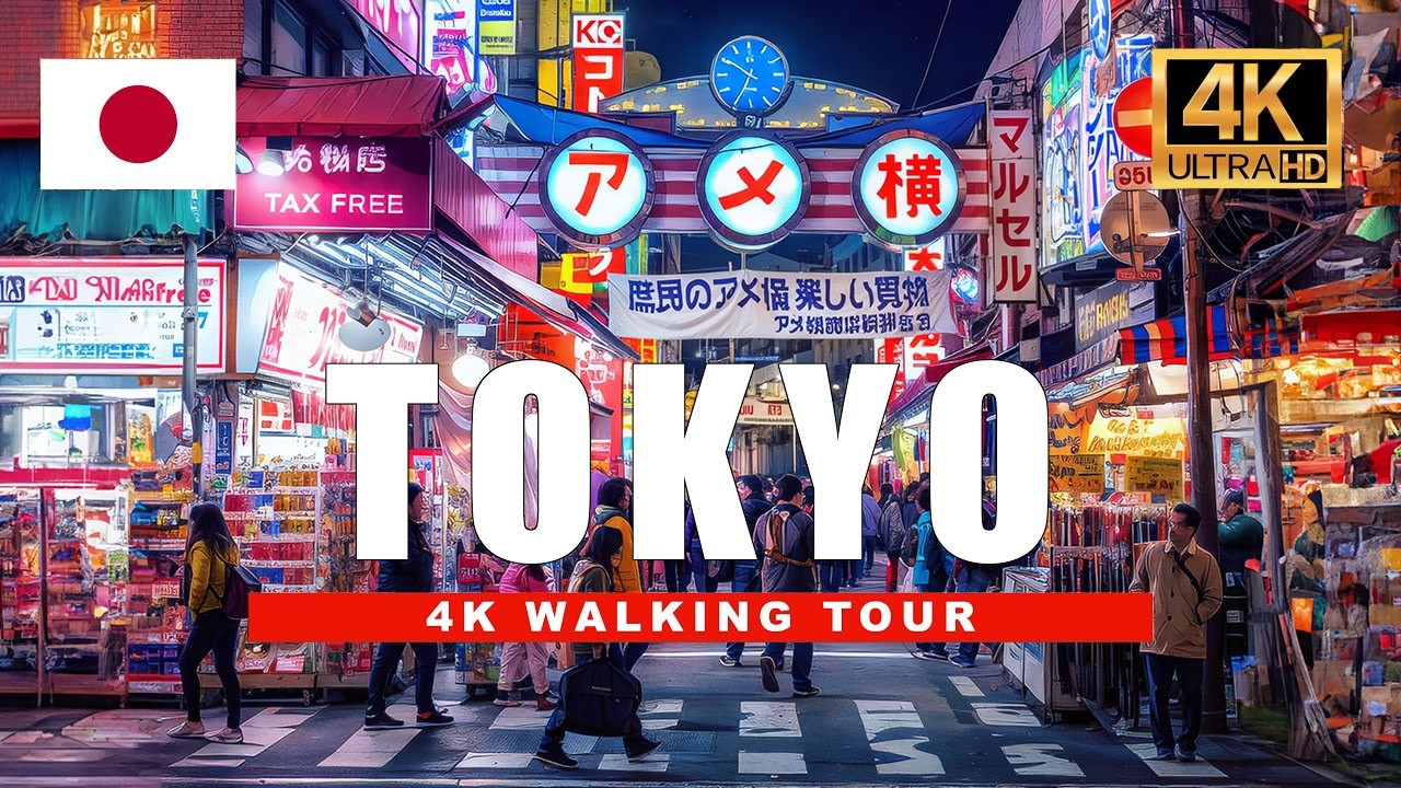 🇯🇵 Tokyo 4K HDR Walking Tour - Ueno Ameyoko Night Market | Japan Nightlife in 60fps