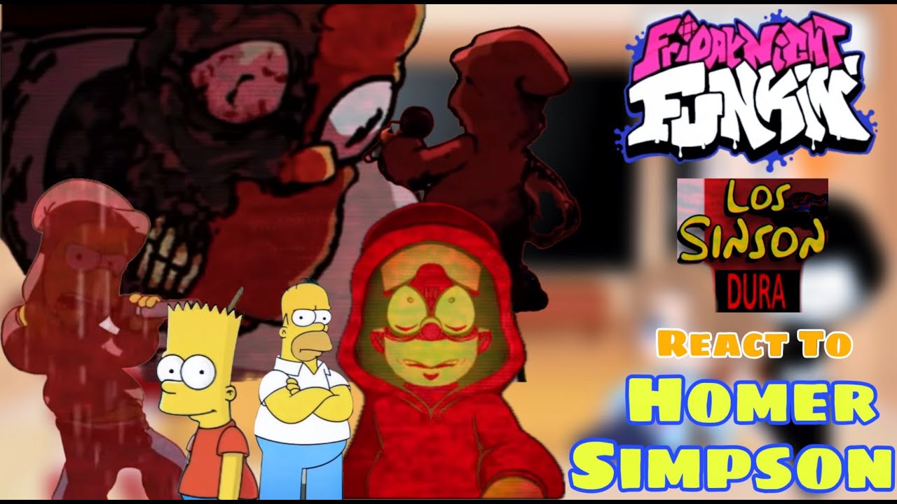 Homer VS Bart & Lyrics || BF With Fnf Friends React To Dura's Eternal Madness (The Simpsons Aethos)
