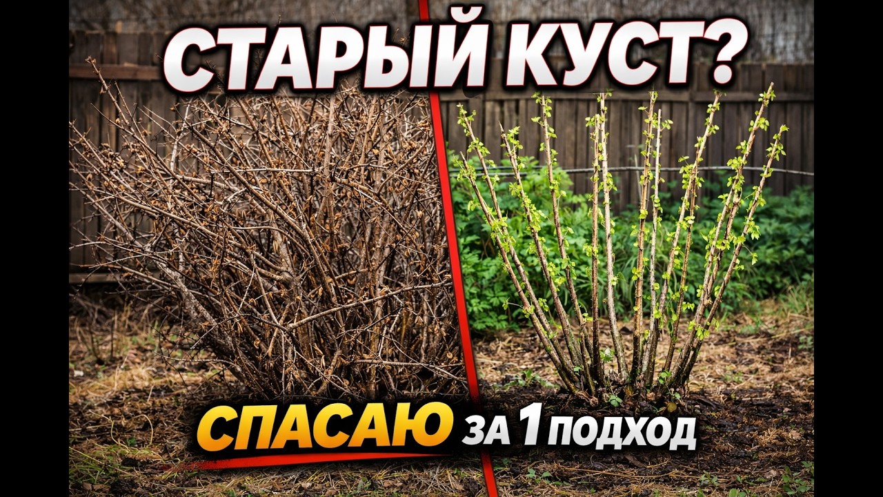 Что делать со старым, заросшим крыжовником — практическая обрезка без лишних слов!