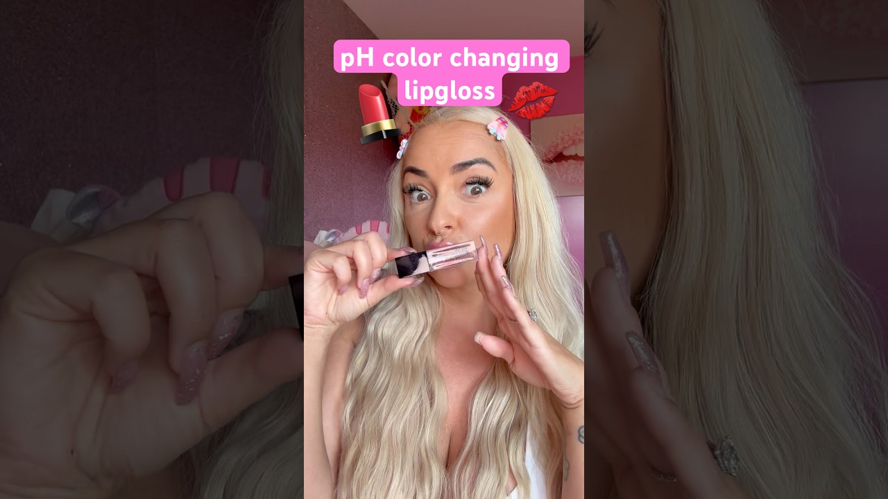 Dollar store pH color changing lipgloss!?! 💄🤑👄 #dollarstoremakeup #makeupreview #weirdmakeup
