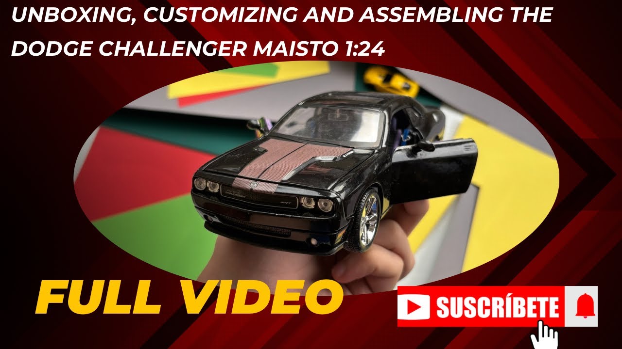 Unboxing, Customizing, and Assembling the Dodge Challenger Maisto 1:24 Scale Model | Full Process