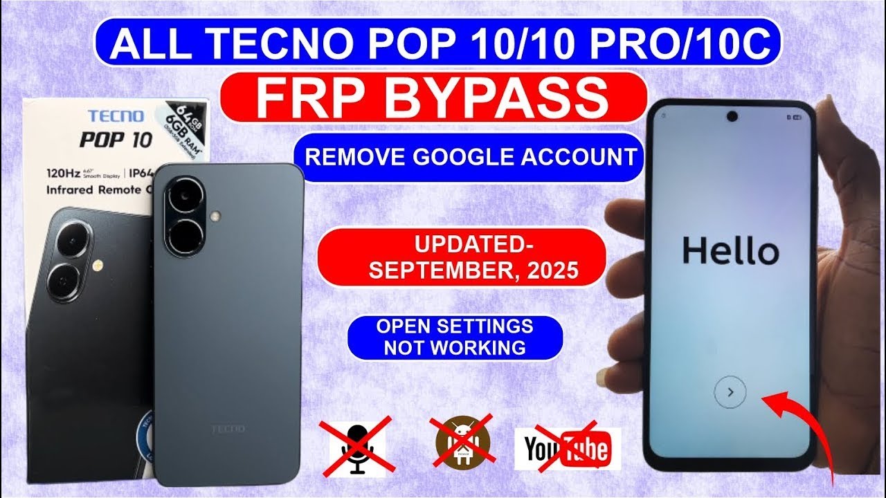 Infinix Smart 10 (X6725)/Smart 10HD Android 15Google Account Security Removed💯 FRP Bypass 🔥CONFIRMED