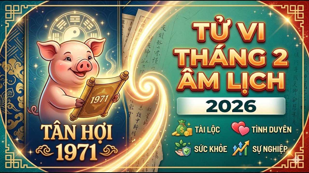 Tử Vi Tuổi Tân Hợi 1971: Trong Tháng 2 Âm Lịch Năm 2026 Công danh – Tài lộc – Sức khỏe – Gia đạo?