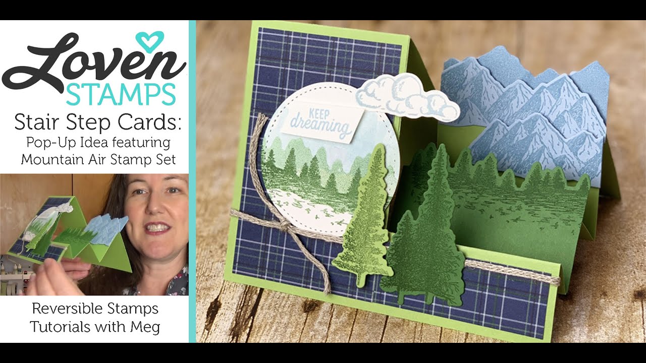Stair Step Cards Made Simple: Majestic Mountain Scenery Card Tutorial
