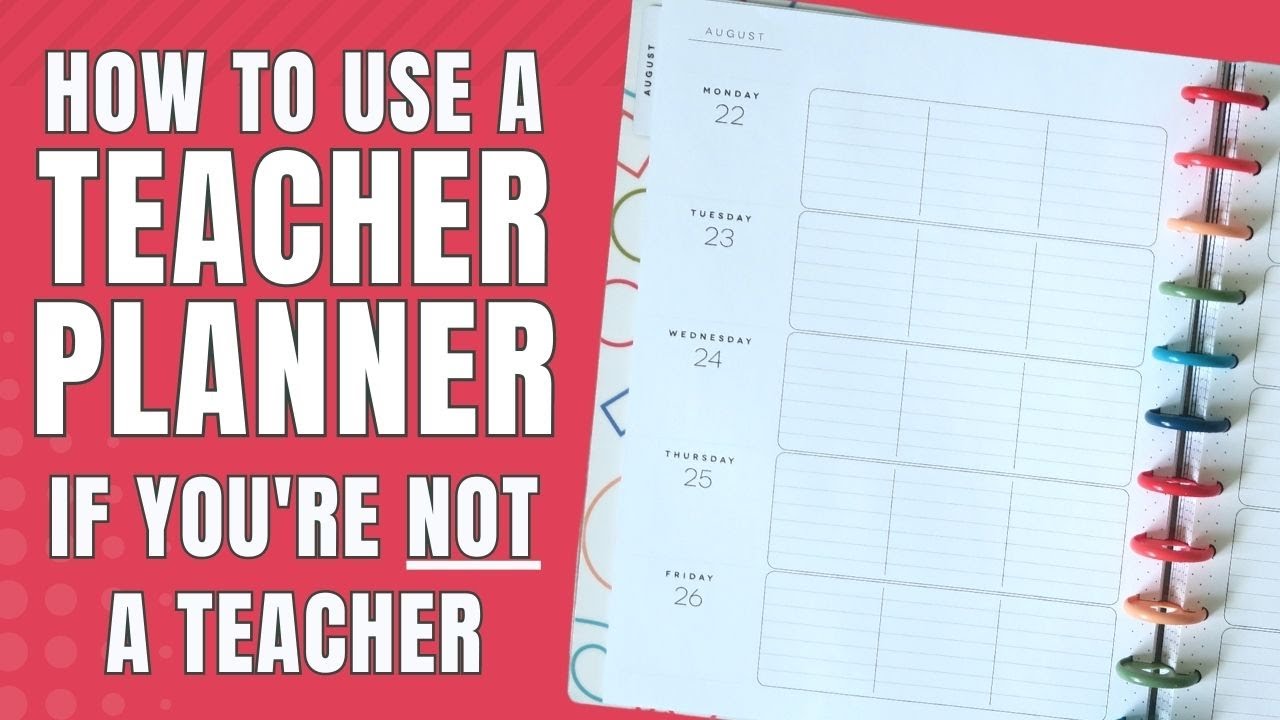 How to use Back to School Teacher Happy Planner & Layout for Non-Teachers