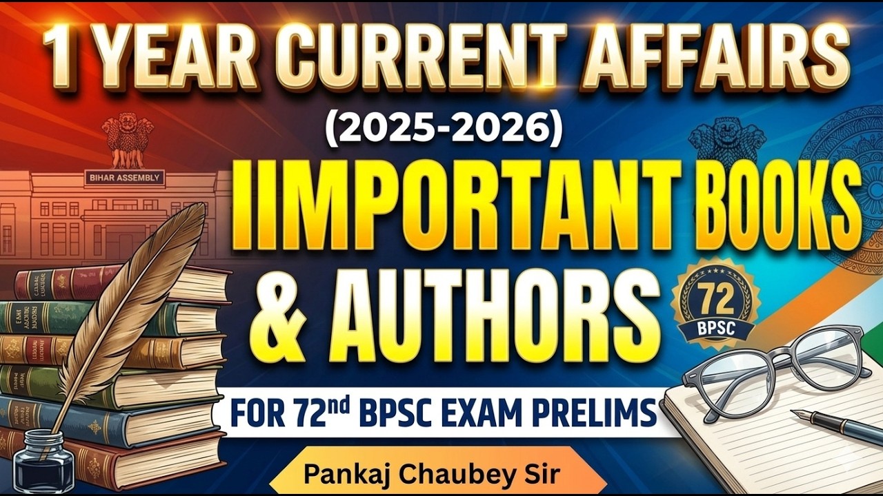 72nd BPSC Current Affairs: Important Books and Authors 2025-2026 📚 (Complete Yearly List)