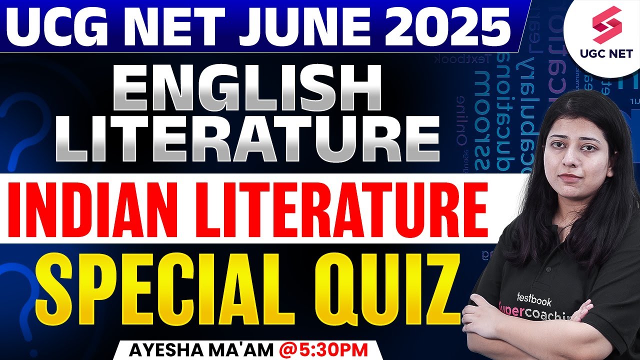 UGC NET English Literature Classes 2025 | Indian Literature in English UGC NET By Ayesha Ma'am