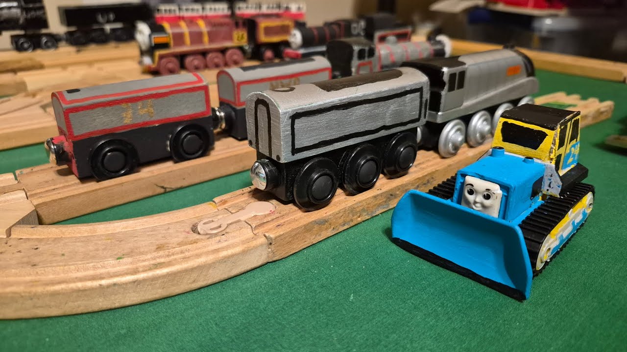 Thomas wooden railway custom tenders and Brenda