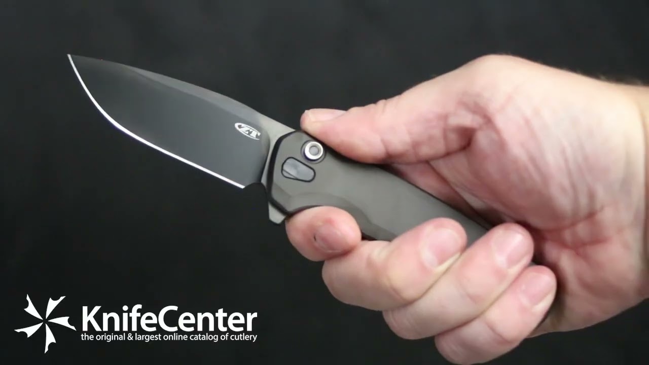 Zero Tolerance 0044BLK Button Lock Flipper Knife