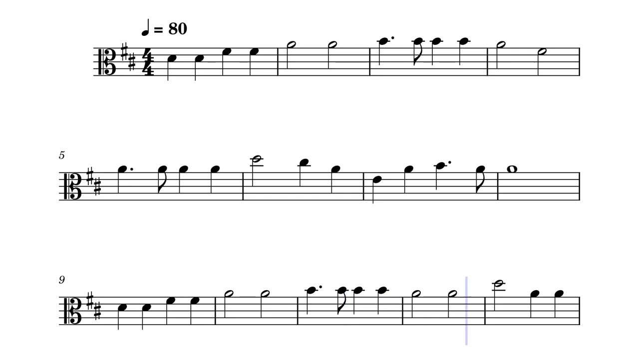 Himno #61 Santo, Santo, Santo Dios Omnipotente para viola.