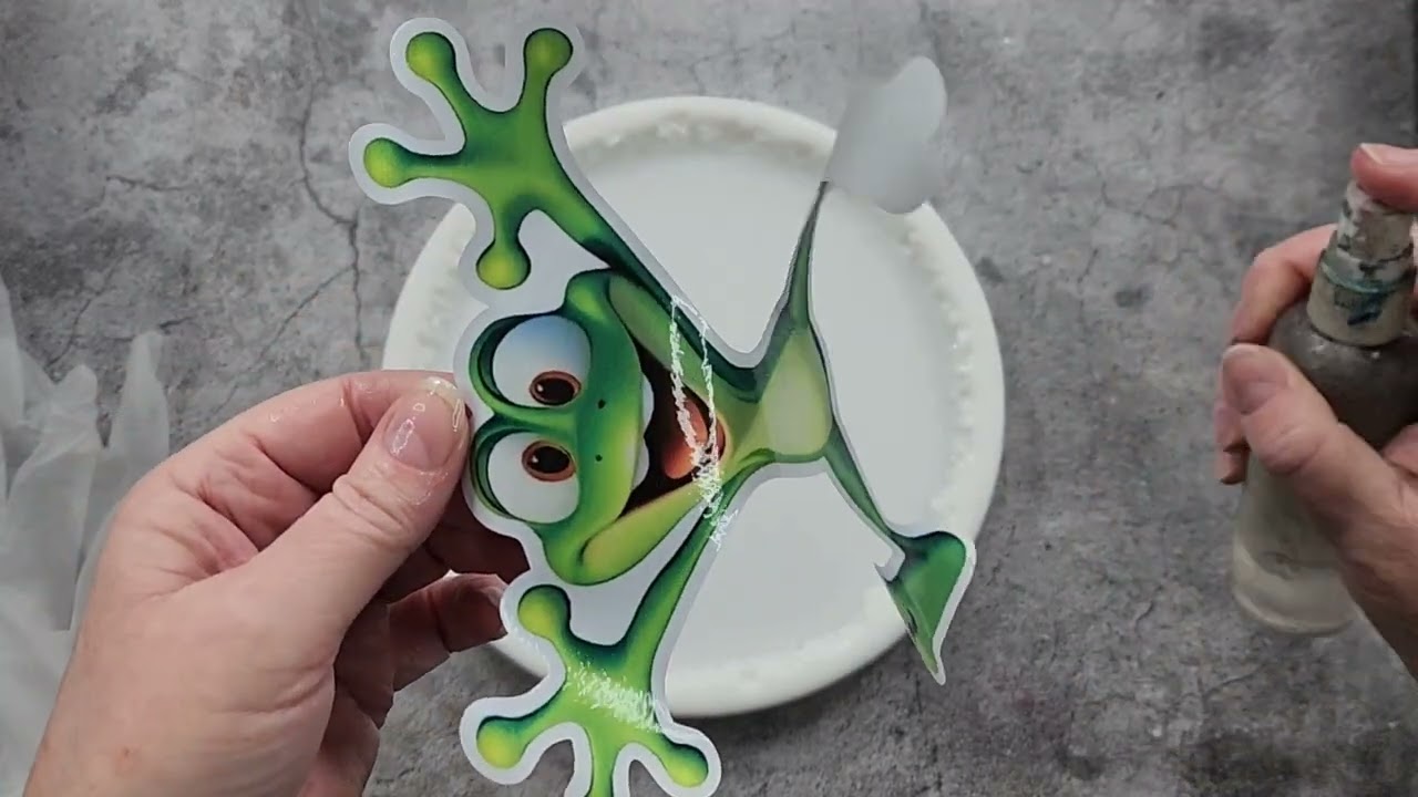 #2057 How To Put Stickers In Resin - Gorgeous Frog Tray