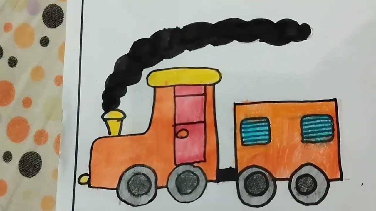 Easy train drawing/how to draw train