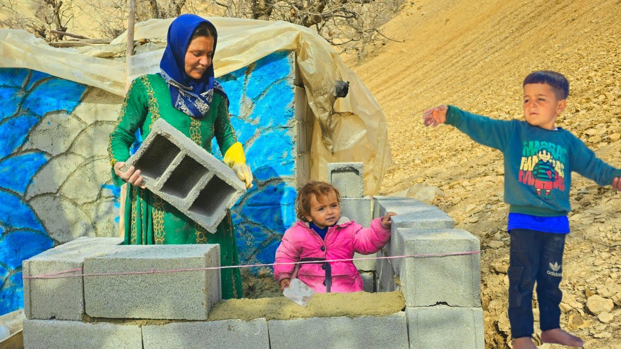 A Nomadic Mother Builds a Bathroom for Her Children