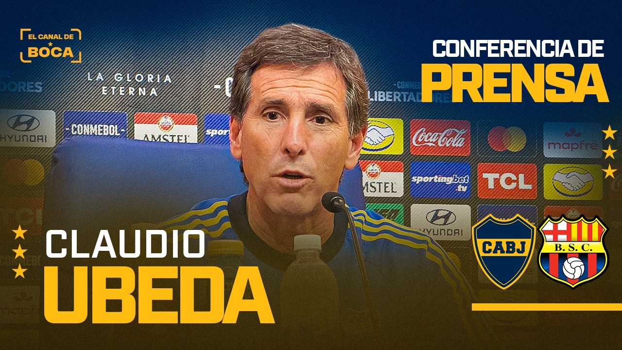 CONFERENCIA DE PRENSA de CLAUDIO &Uacute;BEDA post BOCA 3-0 BARCELONA (ECU) | EL CANAL DE BOCA