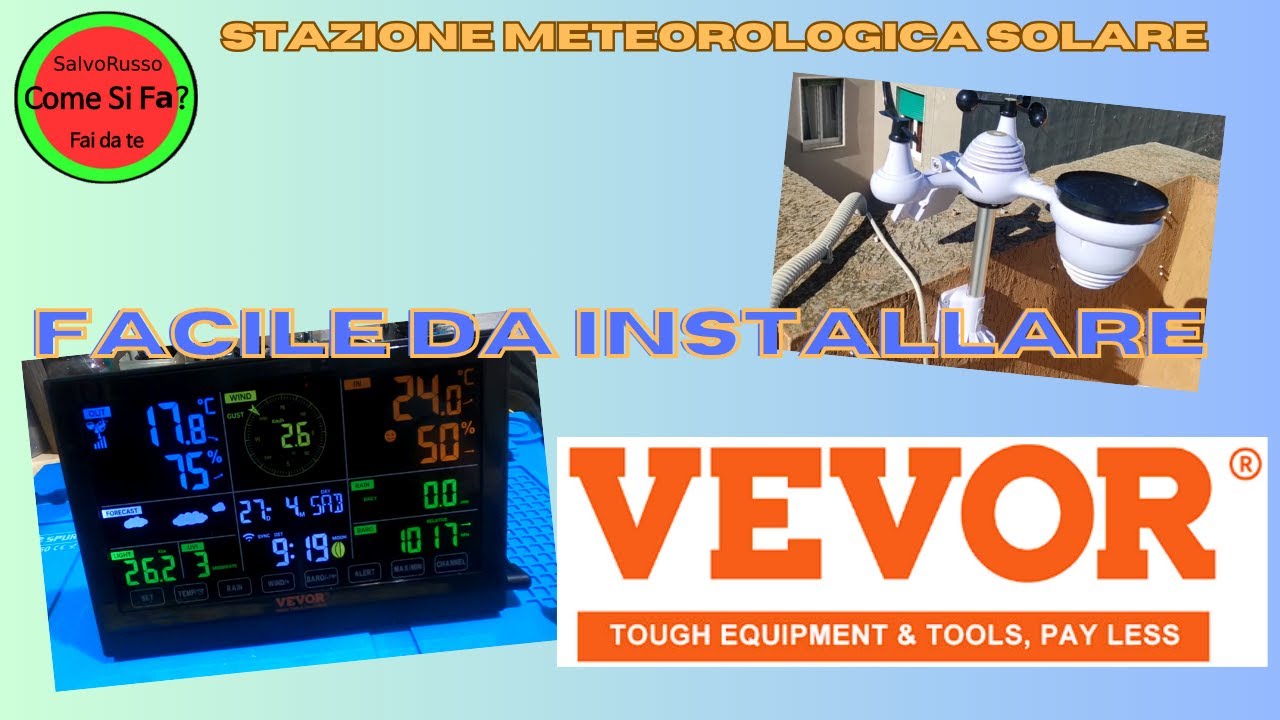 VEVOR Questa e una stazione meteo veramente ottima, da installare a casa.