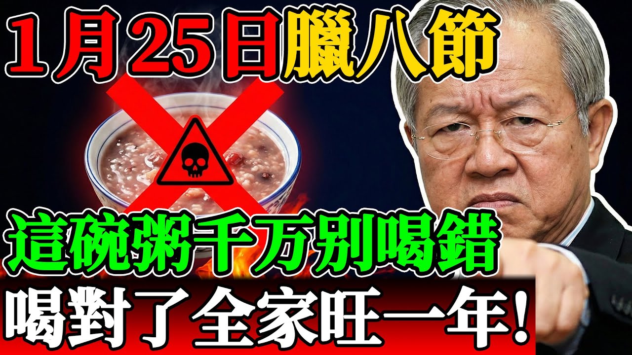 1月25日臘八節！這碗粥千万别喝錯，喝對了全家旺一年！#曾仕強 #曾仕強教授 #易經智慧 #易經 #國學 #2026運勢 #2026丙午年 #赤馬年 #紅羊劫 #1月25日 #臘八節