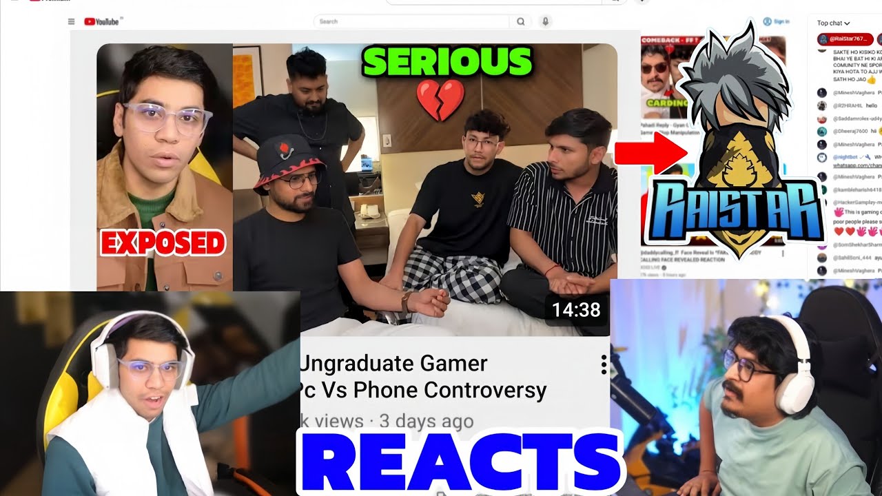 SERIOUS🤬Gyan Gaming Reveals the Reality of YouTubers - Ungraduate Gamer Reacts | Pc vs phone 
