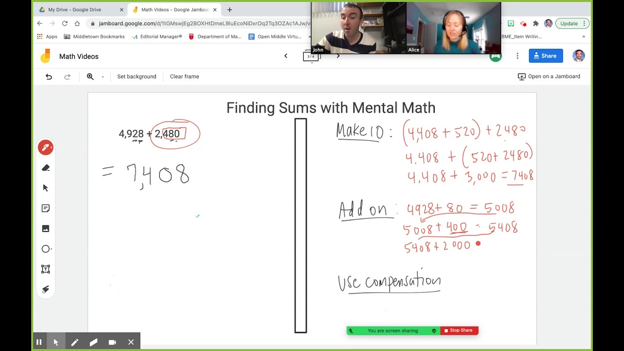 Finding Sums with Mental Math