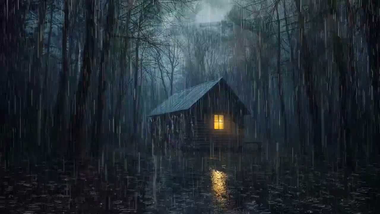 Goodbye Insomnia With Heavy Rain Sound | Very Heavy Rain for SLEEP - Reduce Stress, Relax, ASMR