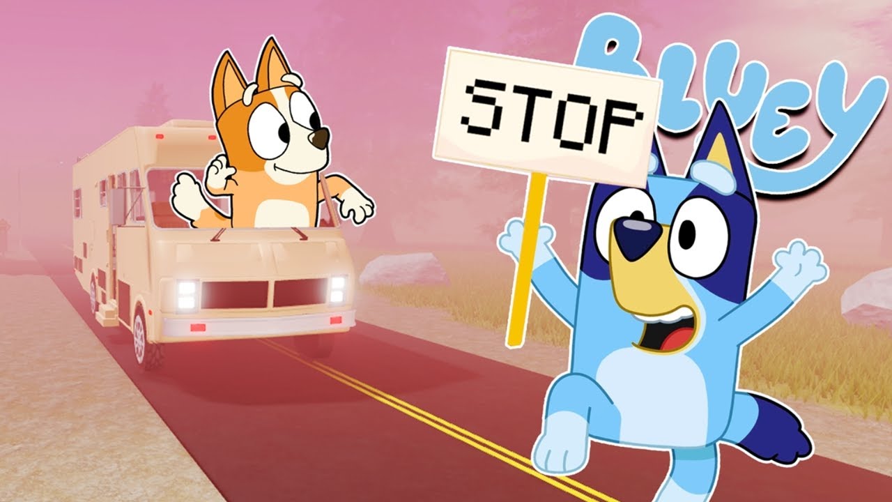 BLUEY y BINGO HACEN una CAMINATA en su PEOR VIAJE en COCHE | Las Aventuras de BLUEY en ROBLOX!