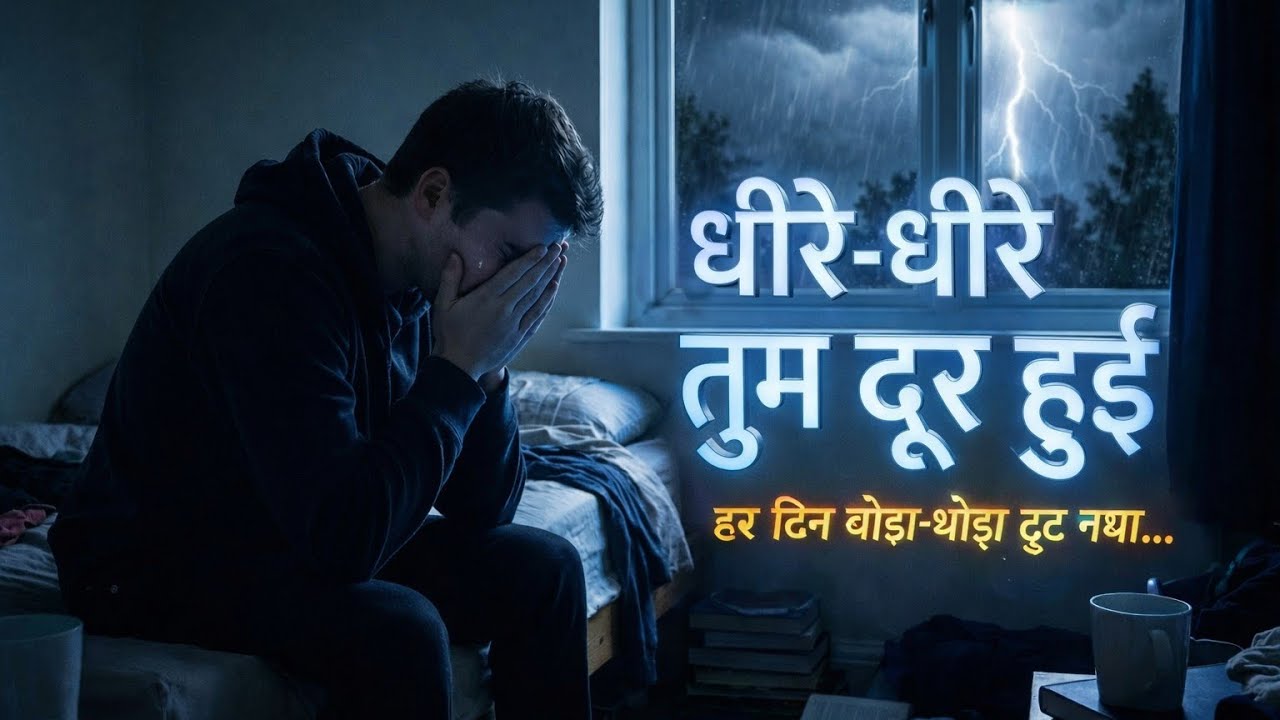 धीरे-धीरे तुम दूर हुए | Sad Gradually Heartbreak Song | Emotional Hindi Breakup Song