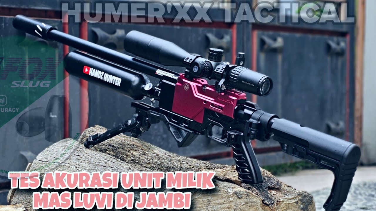 HUMER'XX TACTICAL TES AKURASI DENGAN LARAS HANDZCHOKE BARREL + FOX SLUG 15GR ‼️