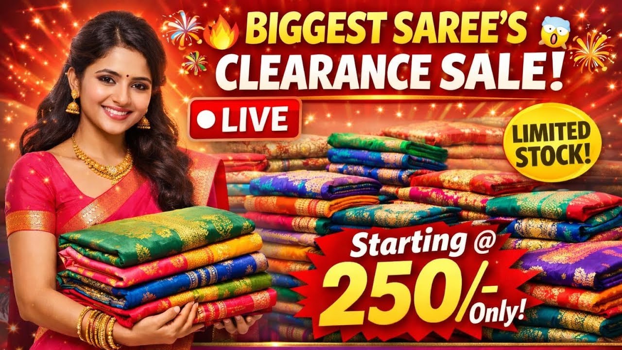 giveaway 🥳 sarees clearance sale 🥳@9666325377