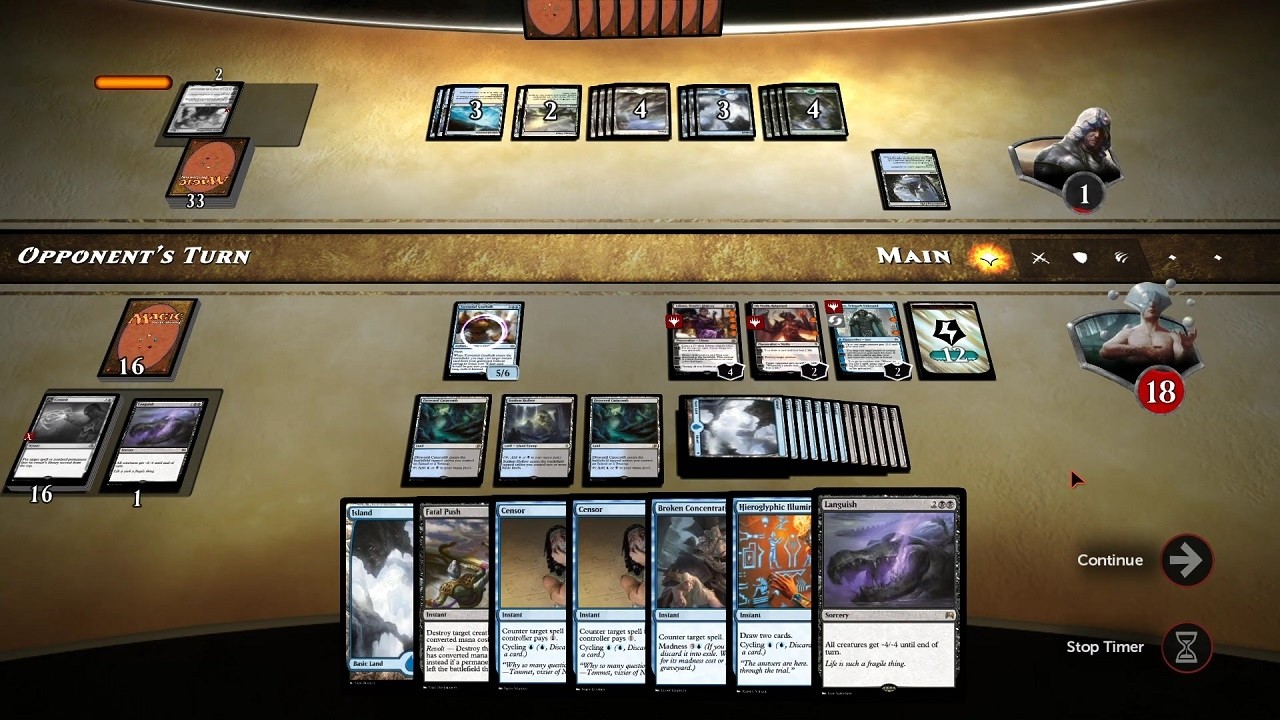 Magic Duels - lovebirdss' Bant Midrange GUW 38 vs Hunter1194's Dimir Control BU 37 - Game 2