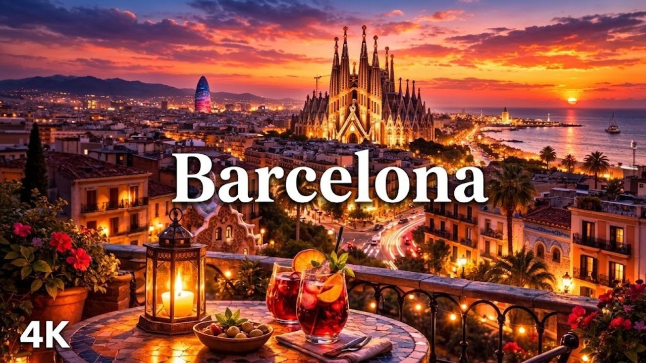 BARCELONA 4K 🇪🇸 Relaxing Deep House Mix 2026 | Beach Sunset Vibes & Calm Chill Music