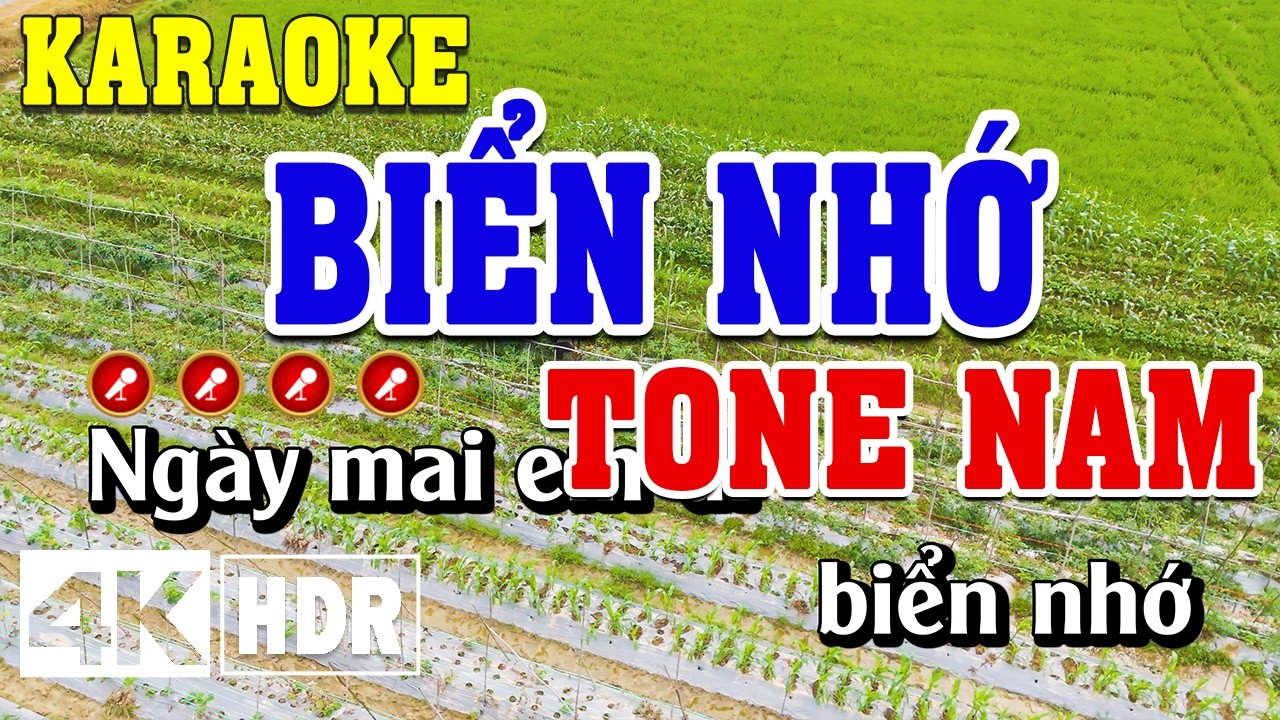 Biển Nhớ Karaoke Tone Nam Beat Chuẩn | Đình Long Karaoke