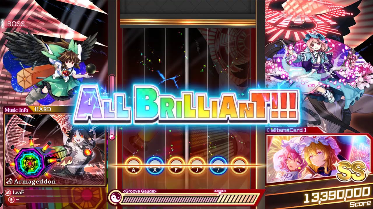 Armageddon 6key-Hard All Brilliant [東方ダンマクカグラファンタジア・ロスト]