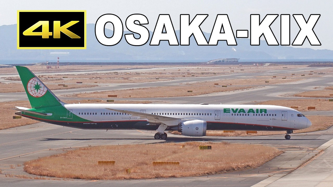[4K] 青空の関西空港で見る旅客機の離着陸シーン / 777, 787, A330neo, etc. - Plane spotting at Osaka Kansai Airport 2026