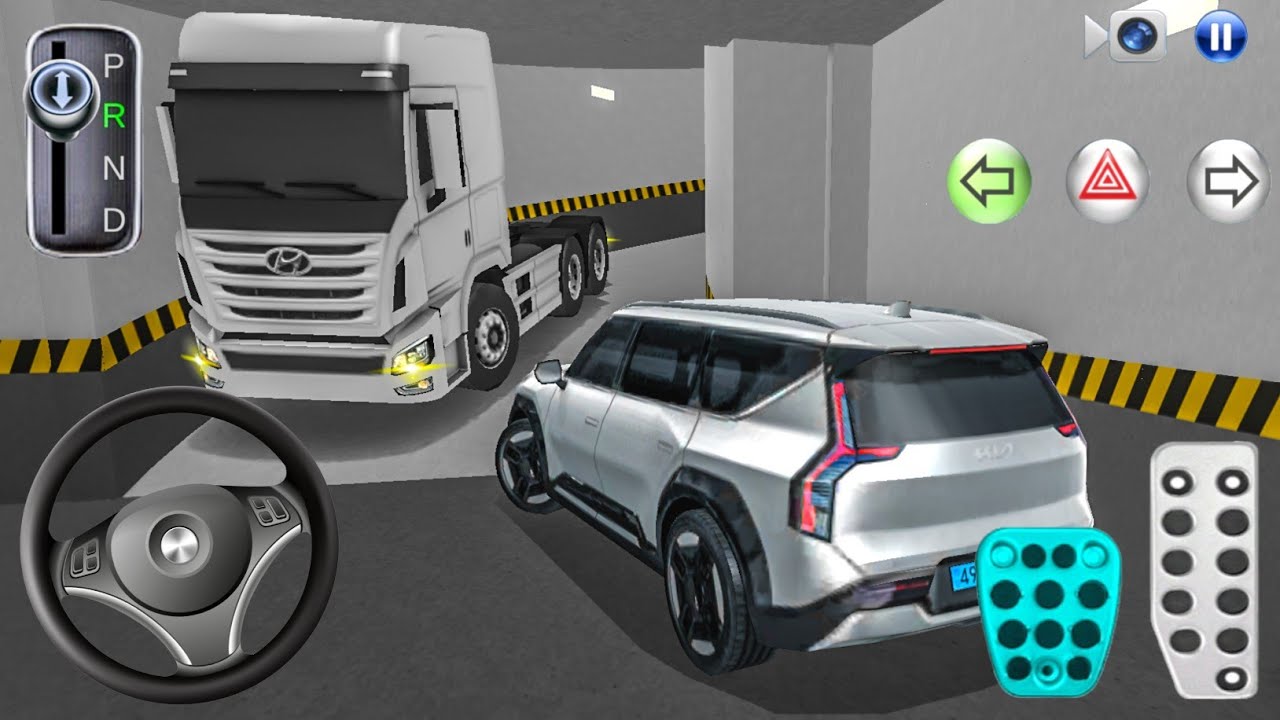 New Hyundai Xcient Truck Stuck in Parking Garage - 3D Driving Class - Car Game 3D Driving Class 2026