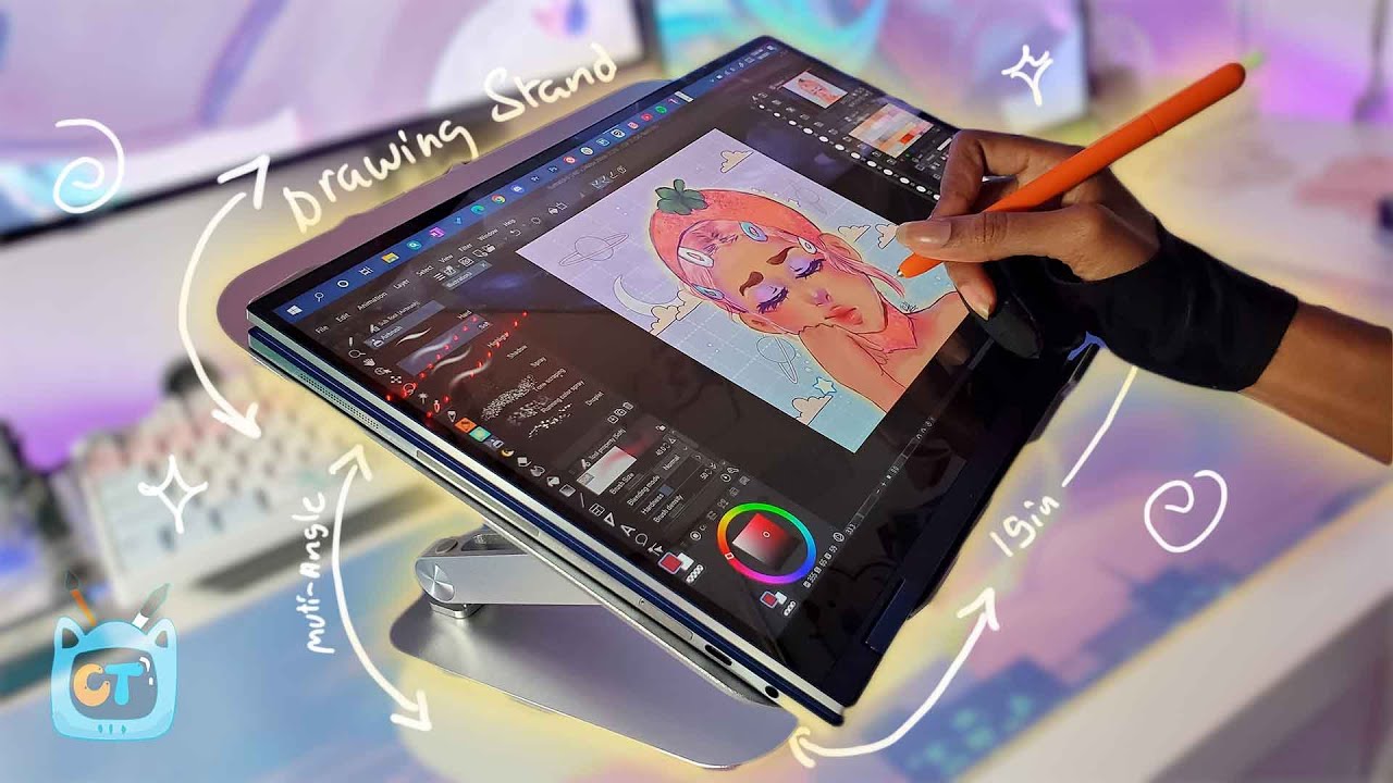 ✏️Best drawing stand ?!?🥕 lower sore neck & back pain for long drawing use 🌱🤕🎨🖌️