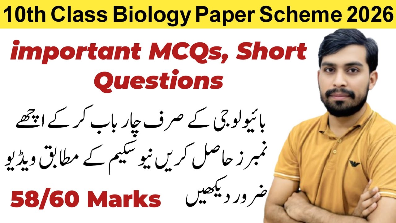 10th Class Biology Paper Scheme 2026 | Important MCQs, Short & Long Questions | Easy Guide