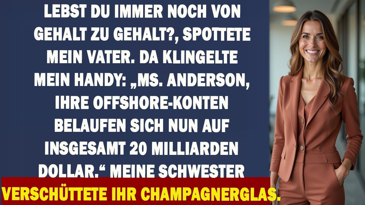 BEIM NEUJAHRSENDINNER NANNTEN SIE MICH ARM — DANN RIEF MEINE BANK WEGEN DER MILLIARDEN AN