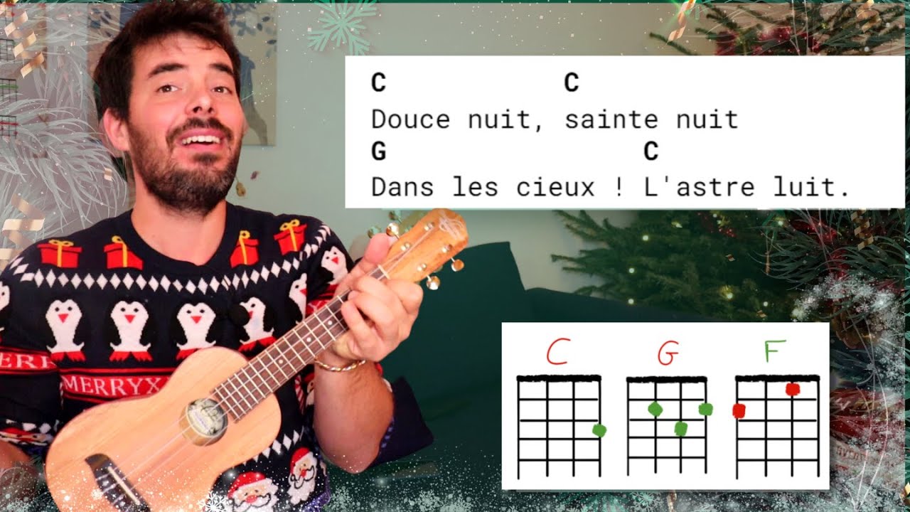 DÉBUTANTS UKULÉLÉ : Douce nuit, Sainte nuit - ukulélé facile | joue avec (français)