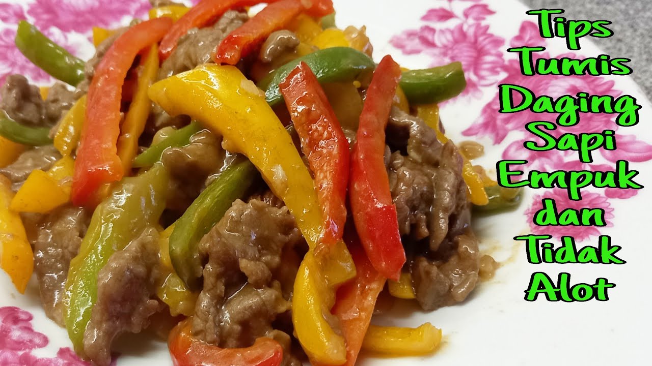 TUMIS DAGING SAPI PAPRIKA EMPUK DAN ENAK CHINESE FOOD || STIR FRY BEEF & BELL PEPPER @humairaharyu
