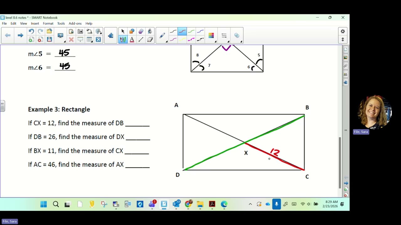 level geometry - 8.6 notes - rectangles and squares