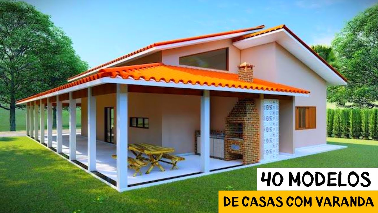 CASA PEQUENA COM VARANDA - 40 modelos de casas simples e bonitas