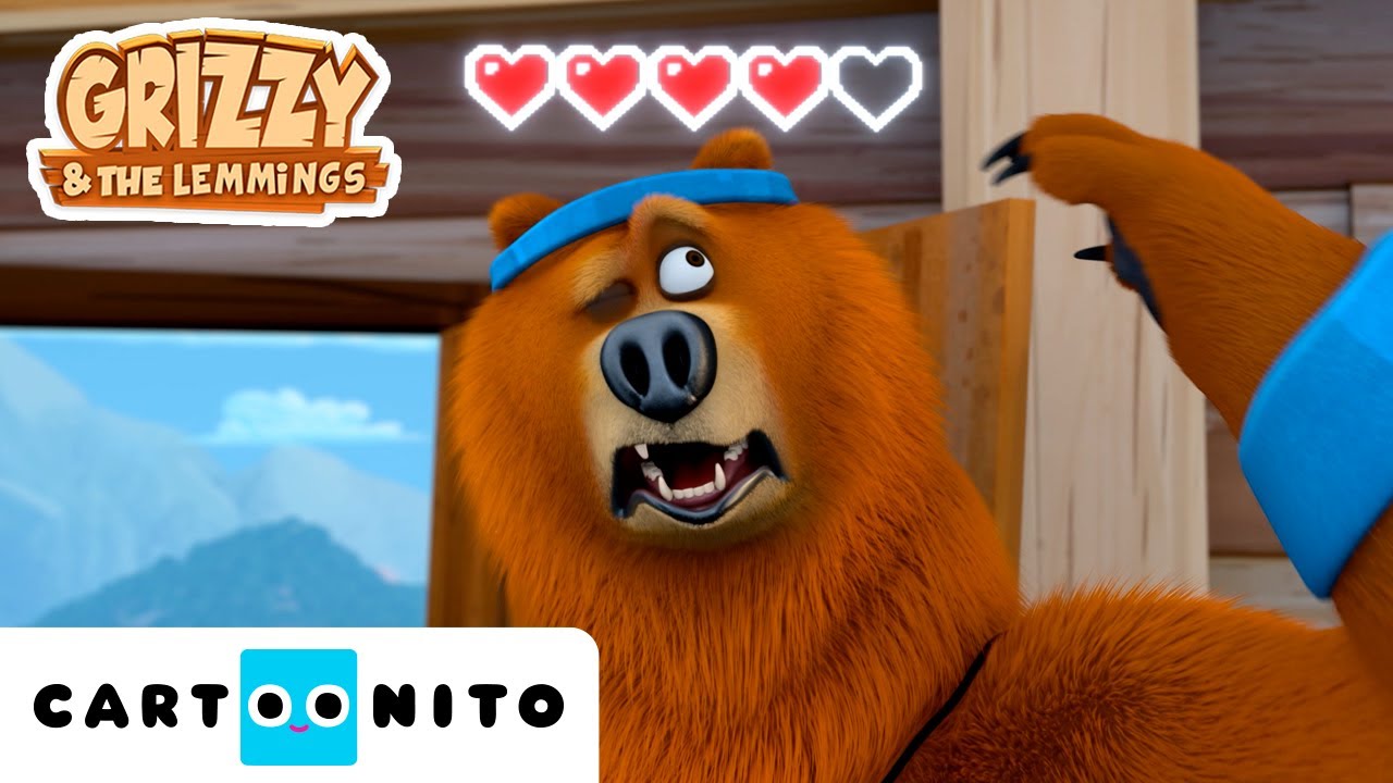 Grizzy e os Lemingues | No videojogo com fúria | Cartoonito